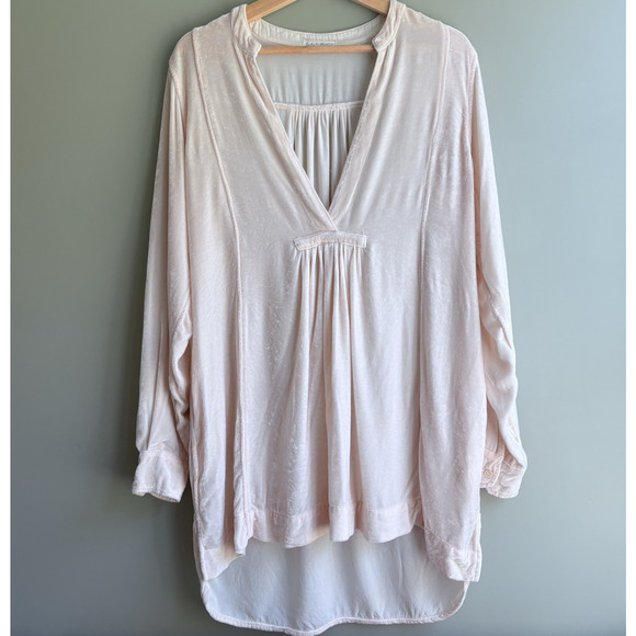 NEW Free People X CP Shades Jacey Velvet Mini Tunic Dress Silk Blend Pink S - Picture 3 of 14